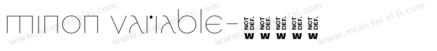 minon variable字体转换